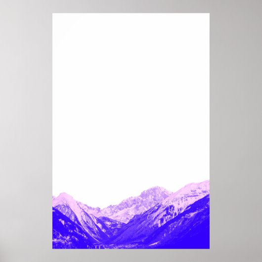 Minimalistisches Gebirgspender Poster (Vorne)