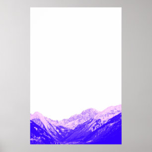 Minimalistisches Gebirgsplakat Poster