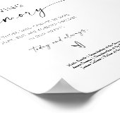 Minimalistisches Gedächtniszeichen für Hochzeit Poster (Ecke)