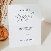 Minimalistisches Gefühl Tipsy Barkeeper Tipp Sockelschild