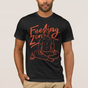 Minimalistisches Gefühl Zen Handgezeichnete Medita T-Shirt