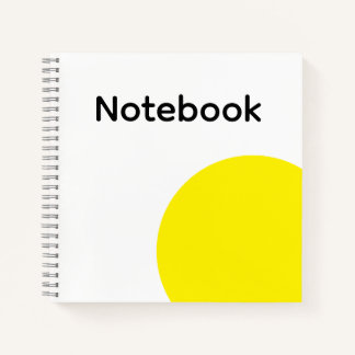 Minimalistisches gelbes Kreis-Notizbuch Notizblock