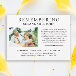 Minimalistisches gemeinsames Gedenken an den Todes Einladung