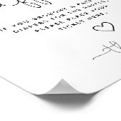 Minimalistisches Gender Babydusche-Windeln-Raffelz Poster (Ecke)