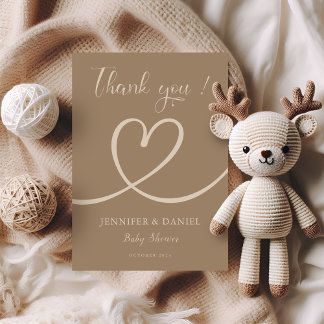 Minimalistisches Gender-Neutral Dankeskarte