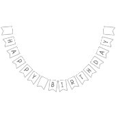 Minimalistisches Gender Neutral Happy Birthday Big Wimpelkette (Alle)