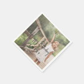 Minimalistisches Gender Neutral Happy Birthday Fot Serviette (Ecke)