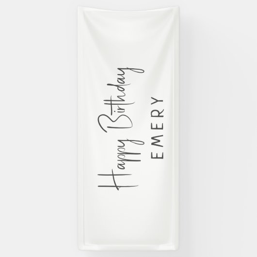 Minimalistisches Gender Neutral Happy Birthday mit Banner (Vertikal)