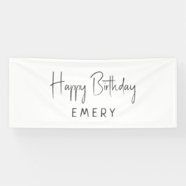 Minimalistisches Gender Neutral Happy Birthday mit Banner