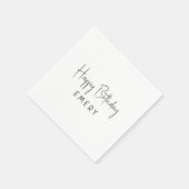 Minimalistisches Gender Neutral Happy Birthday mit Serviette (Ecke)