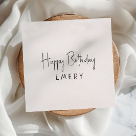 Minimalistisches Gender Neutral Happy Birthday mit Serviette
