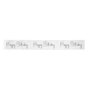 Minimalistisches Gender Neutral Happy Birthday Satinband