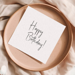 Minimalistisches Gender Neutral Happy Birthday Serviette