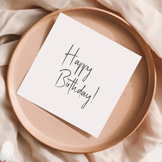 Minimalistisches Gender Neutral Happy Birthday Serviette