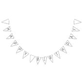 Minimalistisches Gender Neutral Happy Birthday Wimpelkette (Alle)