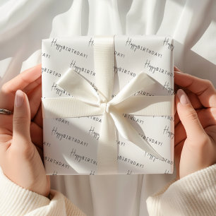 Minimalistisches Gender Neutral Happy Geburtstag! Geschenkpapier Set