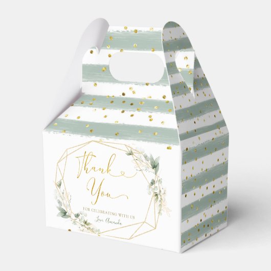 Minimalistisches geometrisches Baby in Blüte Geschenkschachtel (Vorderseite)