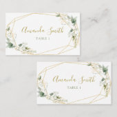 Minimalistisches geometrisches Baby in Blüte Platzkarte (Vorne/Hinten)