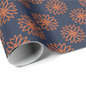 Minimalistisches geometrisches Blumenmuster Geschenkpapier (Rolleneckpunkt)