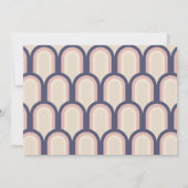 Minimalistisches geometrisches Blush Blue Foto Mod Save The Date (Rückseite)