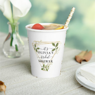Minimalistisches geometrisches Brautparty Cu Pappbecher