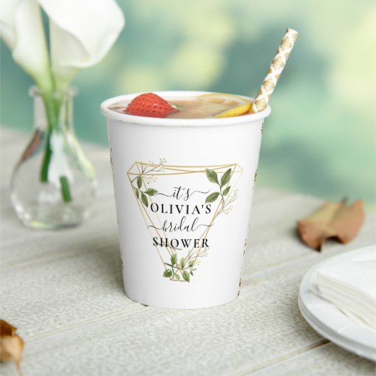 Minimalistisches geometrisches Brautparty Cu Pappbecher (In Situ)