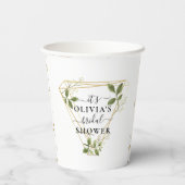 Minimalistisches geometrisches Brautparty Cu Pappbecher (Rückseite)