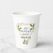 Minimalistisches geometrisches Brautparty Cu Pappbecher (Vorderseite)