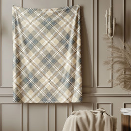 Minimalistisches geometrisches Design für Elfenbei Fleecedecke