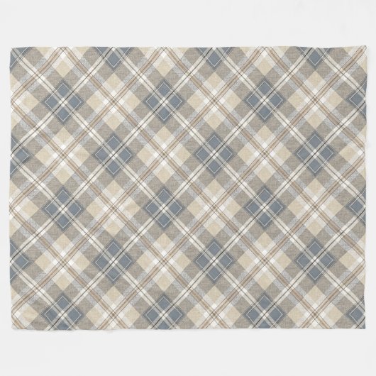 Minimalistisches geometrisches Design für Elfenbei Fleecedecke (Vorderseite (Horizontal))