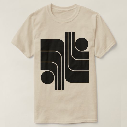 Minimalistisches geometrisches Design T-Shirt (Design vorne)