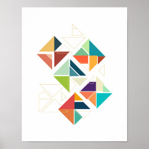 Minimalistisches geometrisches Form-Plakat Poster
