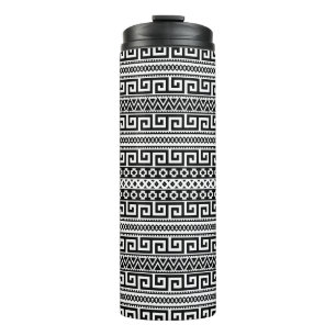 Minimalistisches geometrisches Labyrinth Linien Sc Thermosbecher