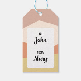 Minimalistisches geometrisches mit pastellfarbenem geschenkanhänger