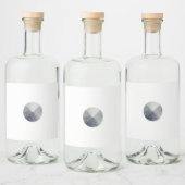 Minimalistisches geometrisches Moon Alkoholflaschenetikett (Flaschen)