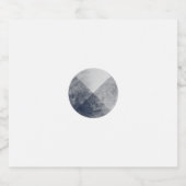 Minimalistisches geometrisches Moon Alkoholflaschenetikett (Einzelnes Label)