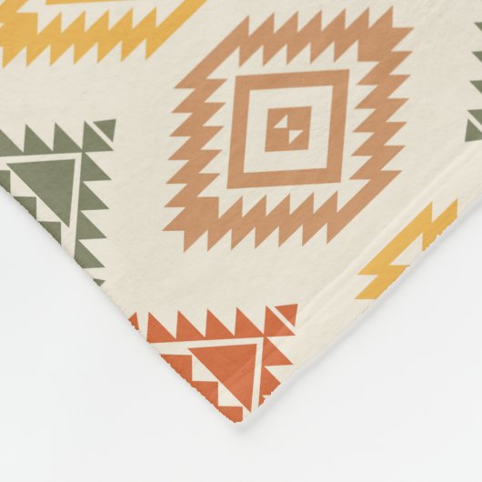 Minimalistisches geometrisches Muster Fleecedecke (Ecke)
