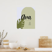 Minimalistisches geometrisches Poster mit naturlic (Küche)