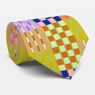 Minimalistisches geometrisches Retro-Muster Krawatte