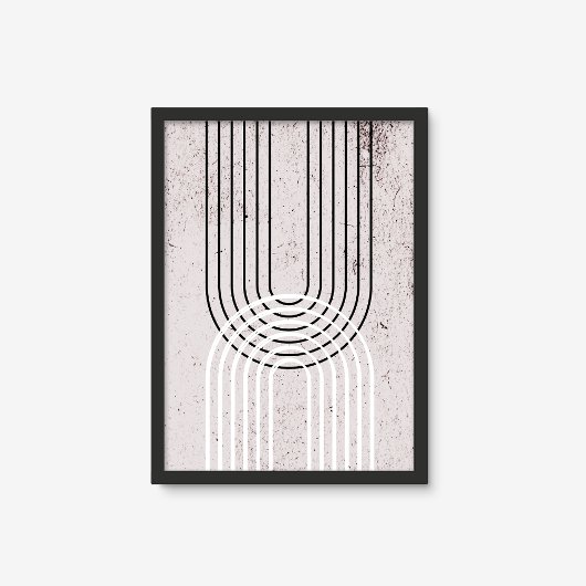 Minimalistisches geometrisches Schwarz und Weiß Mi Poster
