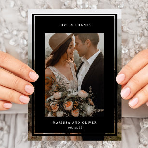 Minimalistisches Gerahmtes Foto Dankeskarte