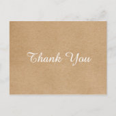 Minimalistisches Geschäft Danke an Rustic Kraft Postkarte (Vorderseite)