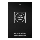 Minimalistisches Geschäft-Logo Mini-Clipboard Mini Klemmbrett (Rückseite)
