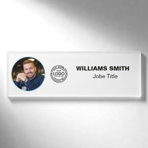 Minimalistisches Geschäftslogo Foto Name Namenschild