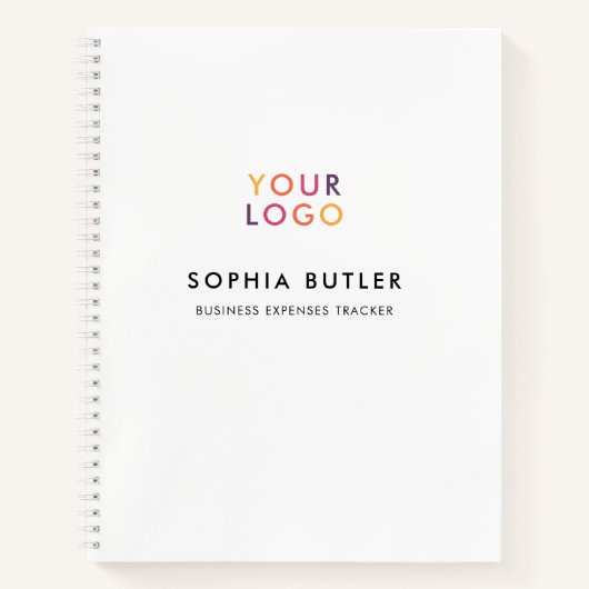 Minimalistisches Geschäftslogo Notizblock (Vorderseite)