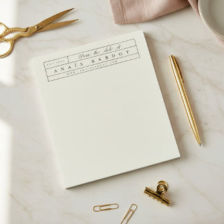 Minimalistisches Geschäftstagebuch Chic Elegante F Notizblock