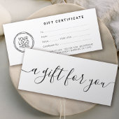 Minimalistisches Geschäftszertifikat mit Logo