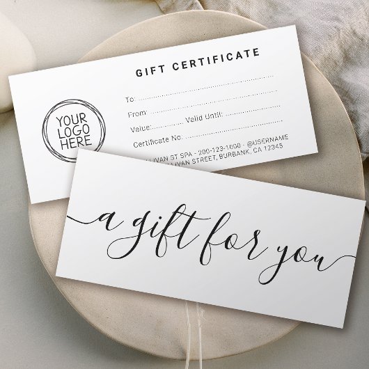 Minimalistisches Geschäftszertifikat mit Logo