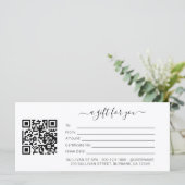 Minimalistisches Geschäftszertifikat mit QR-Code (Stehend Vorderseite)