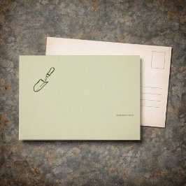 Minimalistisches Geschenk für Botanik-Gartenliebha Feiertagspostkarte